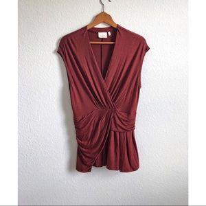 ANTHROPOLOGIE NWOT Burgundy Top